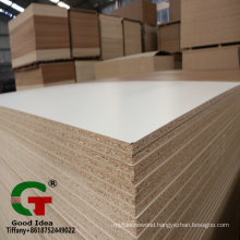 Good quality Indoor used 1220*2440*18mm white color MELAMINE PARTICLE BOARD CHIPBOARD